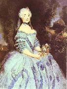 antoine pesne Portrait of the Actress Babette Cochois (c.1725-1780), later Marquise Argens France oil painting artist
